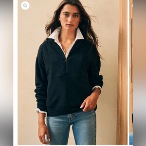 Faherty Legend Lounge Half Zip Sweatshirt – Women’s Small – Heathered Black